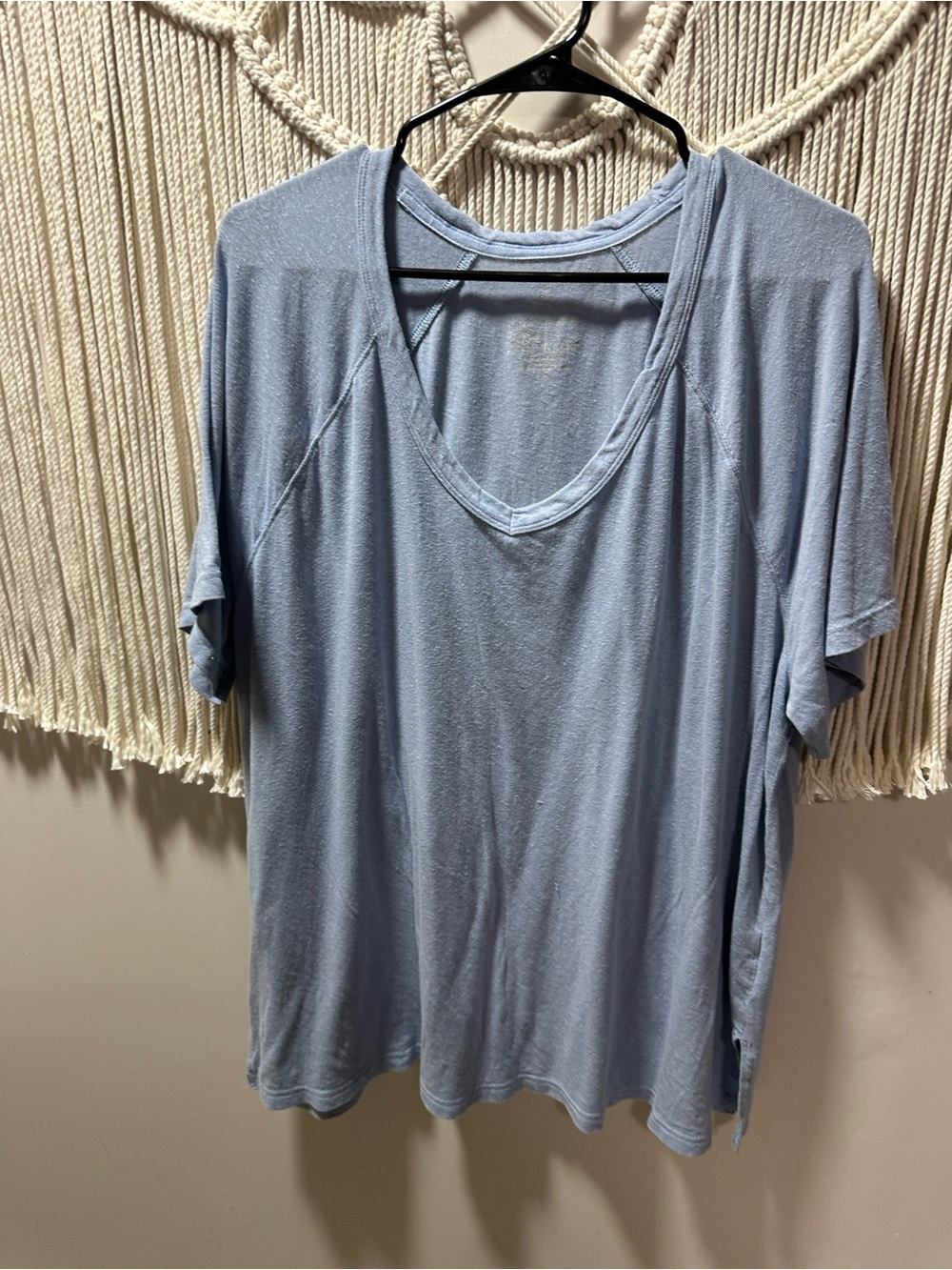 aerie Sky Blue V-Neck Short Sleeve Tee